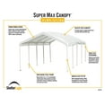 thumbnail image 5 of Shelterlogic Super Max 12' x 26' 5-Rib Canopy White Cover, 5 of 9