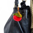 thumbnail image 3 of Handmade Plush Keychain Colorful Persimmon Plush Keychain with Lucky Blessing Band Fruit Plush Pendant, 3 of 8