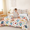 thumbnail image 4 of Homewish Western Cowboy Boots 7-Piece King Bedding,Plants Cactus King Bed in a Bag,Brown Blue,Reversible, 4 of 8
