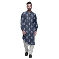 thumbnail image 2 of Atasi Kurta Traditionnelle en Rayonne Imprimée Col Mandarin pour Hommes Chemise Décontractée, 2 of 6