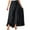 Black, variant on Odeerbi Skirts for Women 2025 Casual Hakama Irregular Leaf Bow High Waist Long Culottes Skirt Gray