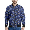 thumbnail image 3 of Chaqueta con cremallera y estampado 3D de flores hawaianas para hombre, sudaderas con estampado de plantas tropicales, abrigos bombarderos de gran tamaño y mangas largas, 3 of 5