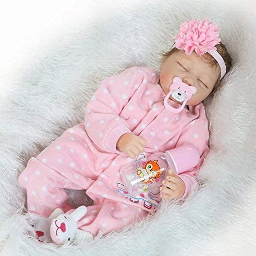 Reborn baby dolls girl closed eyes sales
