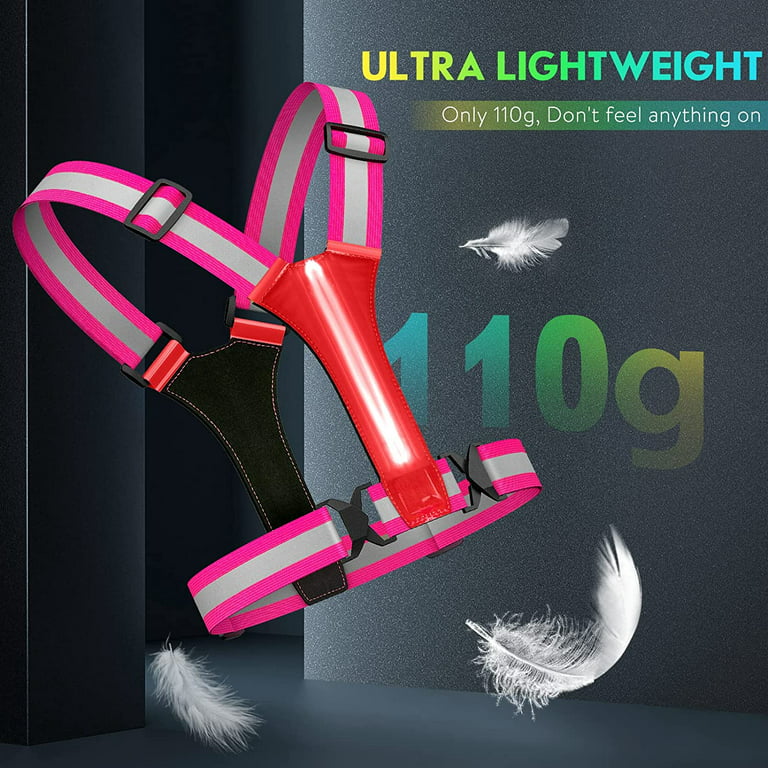 Litake Led Reflective Vest Running Gear,Adjustable Rechargeable High  Visibility Outdoor Night Running Riding Walking Light Up Vest for  Men/Women/Child