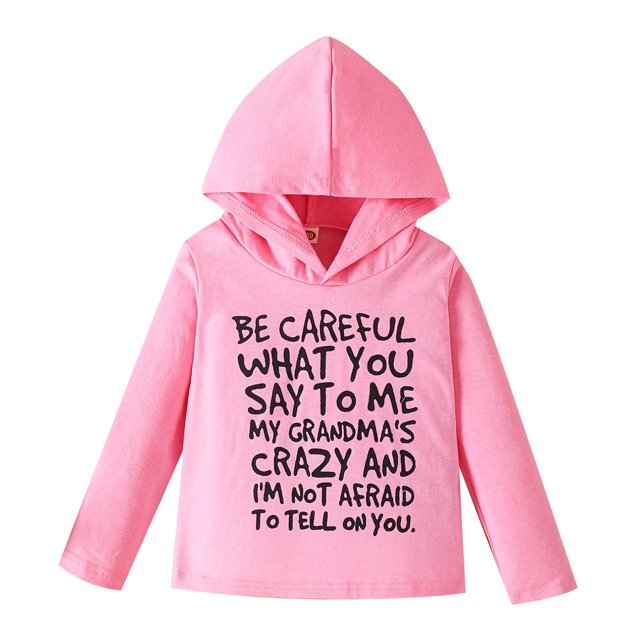 Gibobby Playera Moda Sudadera con capucha de manga larga con estampado de primavera y verano para niñas pequeñas y bebés (Rosa, 1-2 Años)