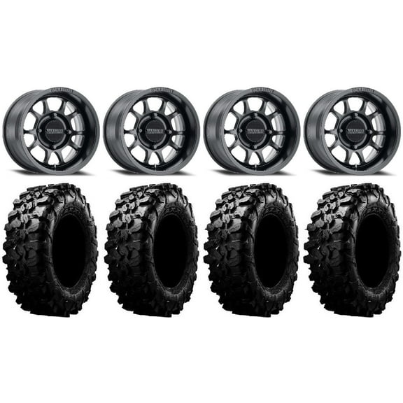 Method 409 15" Black (4 3) Wheels 33" Carnivore Tires Polaris RZR XP 1000 / PRO XP / Ranger XP 900/1000