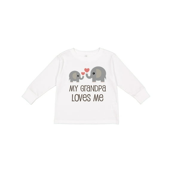 Inktastic My Grandpa Loves Me Boys or Girls Long Sleeve Toddler T-Shirt