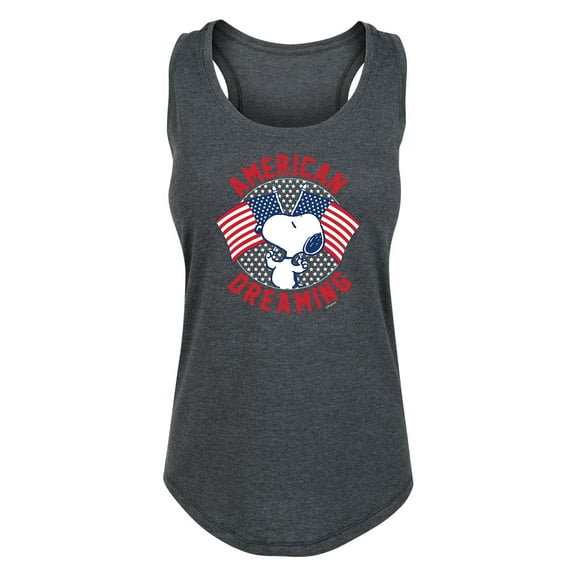 Peanuts - American Dreaming - Women's Racerback Tank