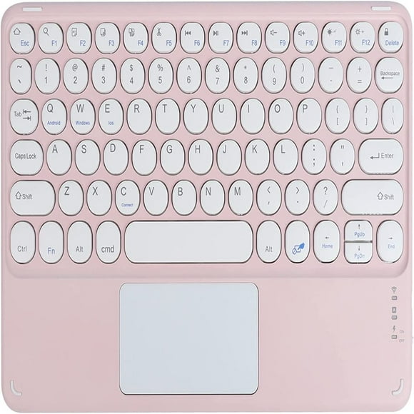 HLONK Wireless Bluetooth Keyboard with Touchpad for ipad Portable Mini Small Universal Rechargeable 10 inch Ultra-Slim Wireless Keyboard for Tablet Smartphone PC Computer Laptop Windows