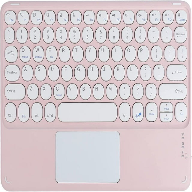 CHOK Wireless Bluetooth Keyboard with Touchpad for ipad Portable Mini Small Universal Rechargeable 10 inch Ultra-Slim Wireless Keyboard for Tablet Smartphone PC Computer Laptop Windows A