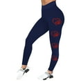 thumbnail image 1 of MKLEKYY Leggings deportivos para mujer, pantalones de yoga deportivos casuales para mujer, leggings ajustados con estampado de béisbol, pantalones de entrenamiento casuales, 1 of 3