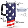 thumbnail image 3 of 40oz July 4th Handle Cup 🇺🇸,Stars & Stripes Stainless Steel Tumbler-Hand Wash Only, 3 of 7