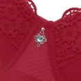 thumbnail image 4 of Push Up Bras for Women Add 2 Cups Sexy Lace Cleavage Extra Padded Plunge Bra Underwire Red 40, 4 of 5