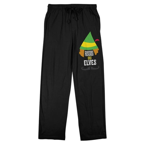 Elf Raised By Elves Men's Black Sleep Pajama Pants-XL