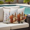 thumbnail image 4 of Fall Squirrel Outdoor Waterproof Pillow Covers, Botanical Watercolor Flower Leaf Plant Decorative Square Throw Pillowcase Sofa Cushion Sham for Patio/Couch/Chair, 20"x20" 2 Pack, 4 of 8