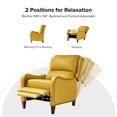thumbnail image 6 of Leather Recliner Chair Set of 2 with Adjustable Backrest & Footrest for Bedroom, Yellow, 6 of 10