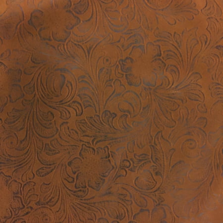 SHASON TEXTILE FAUX LEATHER JACOBEAN PRINT UPHOLSTERY FABRIC, (Best Thing To Clean Leather Upholstery)