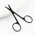 thumbnail image 4 of 2PCS Premium Nose Hair Scissors, Curved Safety Blades with Rounded Tip for Trimming Small Details Facial Hair, Ear Hair, Eyebrow (Black), 4 of 6