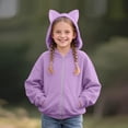thumbnail image 6 of RFQWOVSR Girls Cat Ear Zip Up Hoodie Jacket Oversized Casual Long Sleeve Fall Top 9-10 Years, 6 of 6