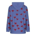 thumbnail image 5 of Enjoytime Womens Hoodies Hearts Printed Long Sleeve Casual Sweatshirt Fall Winter Fashion Trendy Pullover Sweatshirts Blue L, 5 of 6