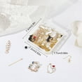 thumbnail image 7 of DIY Cat Asymmetrical Earring Making Kit Including Alloy Links Connectors & Enamel Pendants 304 Stainless Steel Charms Glass Pearl Beads Brass Earring Hooks & Cable Chains Mixed color, 7 of 7
