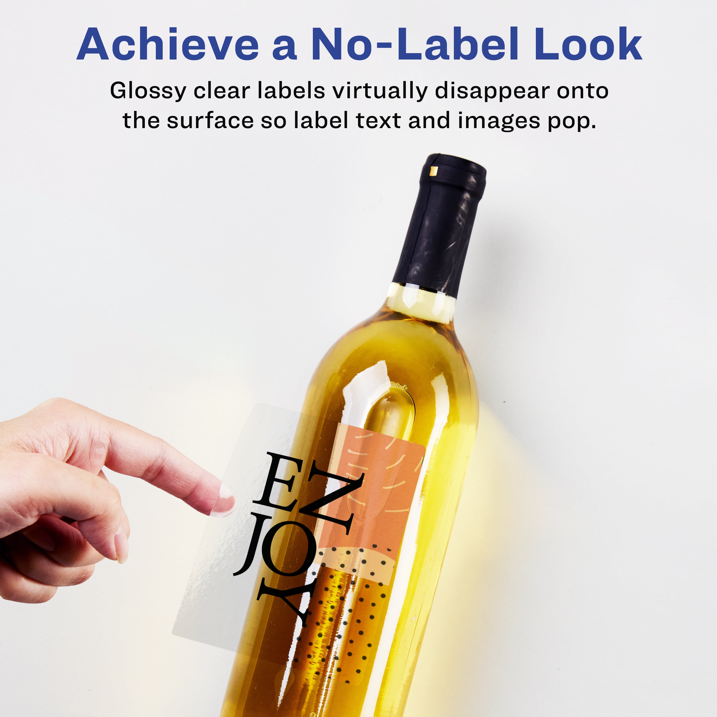 Avery Glossy Clear Rectangle Labels, 4" x 3", 200 Labels