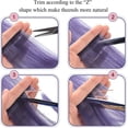 thumbnail image 4 of Colores de extensión de cabello, extensiones de cabello de color azul, 12 piezas, colores sintéticos naturales, extensiones de cabello largo y liso para mujeres, 4 of 5