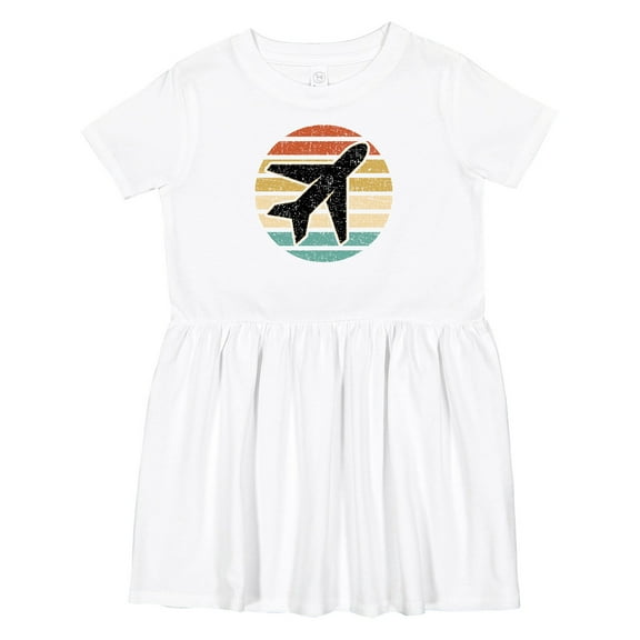 Inktastic Airplane Pilot Vintage Sunset Girls Toddler Dress