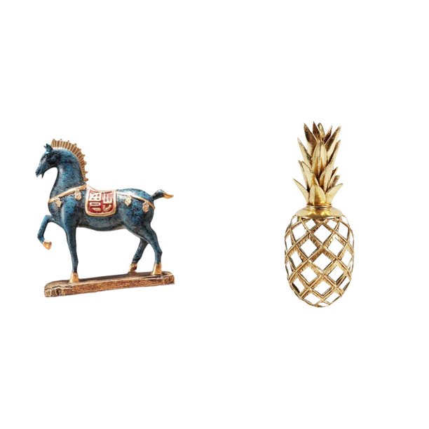 Figura de caballo,Figura de caballo Escultura animal coleccionable,Estatua de resina,Estatua de resina para decoración del hogar,manualidades,oro,Escultura de oro,figura de resina,regalos