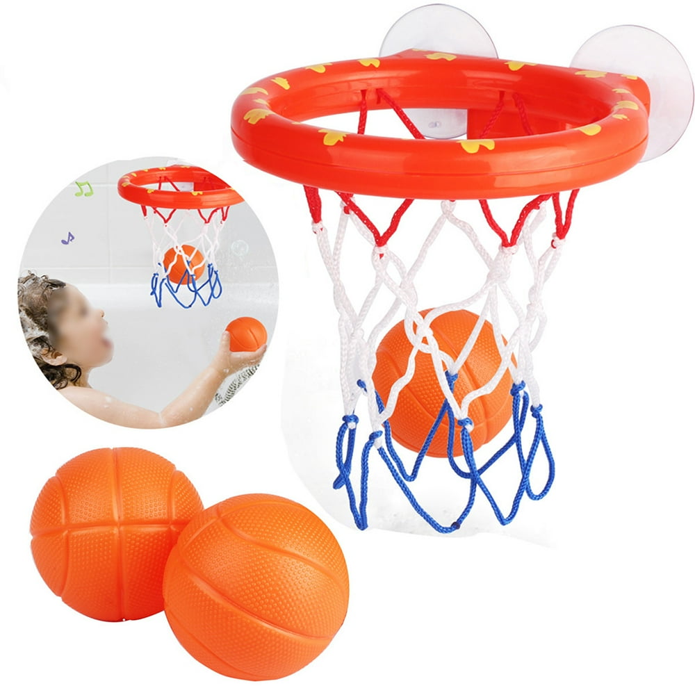 TOPCHOICE Bath Toys, Mini Bathtub Basketball Hoop for Toddlers Kids