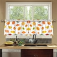 thumbnail image 4 of Yayeee Kitchen Curtains Tier Set of 2 Light Filtering 57"x24" Over Sink Window Panels, Yellow Leaves, 4 of 7