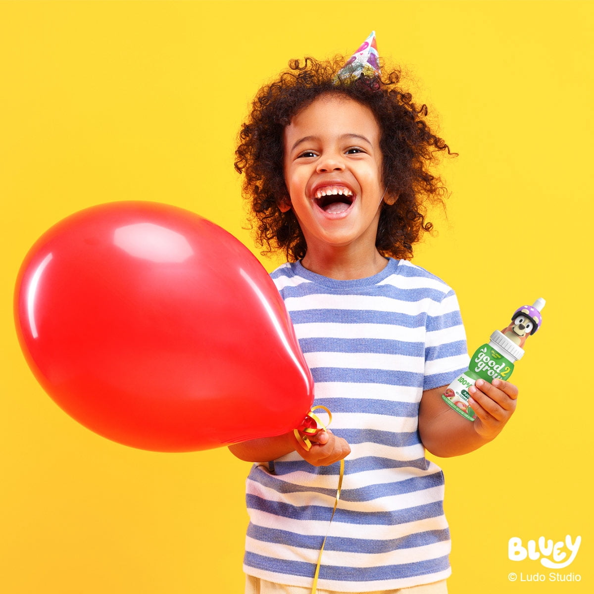 good2grow Bluey 100% Apple Juice Party Pack, 6 fl oz Bottles (Pack of 12)