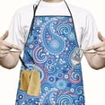 thumbnail image 2 of Blue Paisley Pattern Apron-Garden Aprons for Women with Pockets-Cotton Linen Waterproof Kitchen Cooking Gardening Aprons Adjustable for Kitchen,Cooking,BBQ and Salon 33x27 Inch, 2 of 7