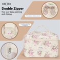 thumbnail image 4 of 3 Piezas De Cosmetiqueras Estampadas Exclusivas Para Maquillaje,Set De Bolsa De Maquillaje Acolchada,Neceser De Viaje Port&aacute;til,Apto Para Viajes,Maquillaje,Higiene Personal,Rutina Diaria (Fl, 4 of 6