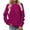 Hot Pink, variant on ShomPort Sweatshirt for Womens Scoop Neck Regular Fitted Long Sleeve Sports Outwork Pullover Causal Hoodies