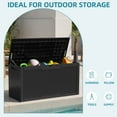 thumbnail image 3 of Uforic 80 Gallon Resin Deck Box,Outdoor Storage Box with Lockable lid for Patio Furniture, Waterproof,Black, 3 of 9