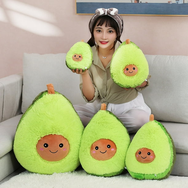 Adorable almohada de peluche de aguacate con forma de comida comoda suave Rojo Verde Bodega Aurrera en linea