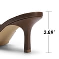 thumbnail image 4 of DREAM PAIRS Women's Kitten Heels Sandals – Square Toe Slip On Low Heels, Heeled Mules Footwear for Everyday, Dressy & Casual Occasions, 4 of 6
