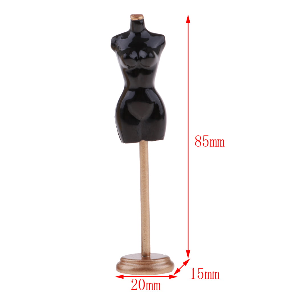 1:12 Dolls House Metal Tailors Dummy Dress Making Mannequin Accessory Gold 