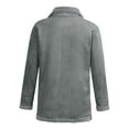 thumbnail image 4 of JURANMO Mens Winter Coats Warm Thick Fleece Lined Over Coat Outdoor Casual Button Down Faux Fur Collar Trench Jacket Gray XL Deals for Today on Walmart, 4 of 9
