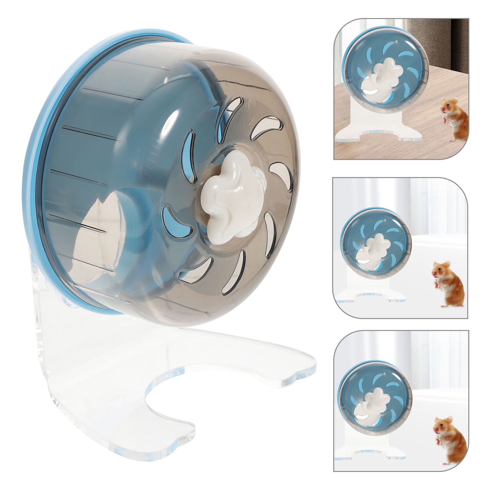 FOMIYES Silent Hamster Wheel with Stand for Small Pets, Ideal for Hamsters, Rats, Gerbils, and Other Small Animals