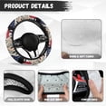 thumbnail image 4 of Uorisanigo American Flag Car Steering Wheel Protector Hill Print Steering Wheel Cover for Women Washable 15 Inch Steering Wheel Cover for Winter Flannel Car Accessories Gift for Birthday, 4 of 8