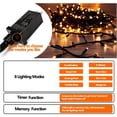 thumbnail image 2 of BN-LINK 2 Pack 99FT 300 LED String Lights, Plug-in Outdoor/Indoor Christmas Tree Lights with 8 Modes, Waterproof String Lights for House Yard, Patio & Xmas Decorations(Warm White), 2 of 6