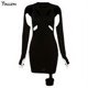 thumbnail image 1 of Yiallen mujeres primavera Casual High Street Stretch Slim Hollow Out Sexy Mini Bodycon vestidos 2021 nuevos vestidos simples negros sólidos Tan Jianjun unisex, 1 of 2