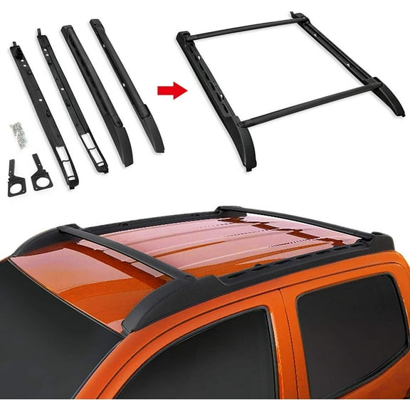 For 2005-2023 Toyota Tacoma Double Cab Top Roof Rack Cross Bars Side Rails Set