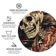 thumbnail image 4 of Gaeub Gothic Eastern Floral Skull Print 6 Pcs Leather Coasters for Drinks ,Drink Coasters Sets,Drink Table Cup Coasters for Living Room Kitchen Coffee Decor,Round Shape, 4 of 7