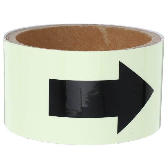 1 rollo de pegatinas reflectantes para suelo de gimnasio, cinta de plástico para marcar direcciones, señal de flecha directa, pegatinas para suelo