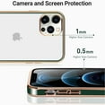 thumbnail image 6 of For Samsung Galaxy A54 5G Transparent Hybrid Frame Golden Chrome Plating Bumper Shockproof Hard PC + TPU Phone Case Cover by Xpression - Clear /  Green, 6 of 10