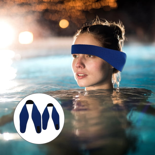 2 Bandeaux De Natation Enfant Avec Protections Oreilles - Néoprène Élastique Anti-Eau