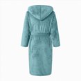 thumbnail image 5 of NOLDARES Mens Hooded Bathrobe Pure Cotton Terry Cloth Long Robe for Men Super Absorbent Quick Drying Spa Robe(Light Blue,One Size), 5 of 5